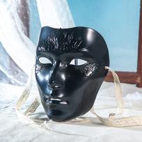 Male Adult Machinery Mask Masquerade Anime Cosplay Pros Simple Ancient Style Face Mask  Carnival Style B black