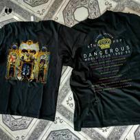 Vintage Rare Michael Jackson Dangerous Tour Tshirt Size S3xl Reprint 2XL black