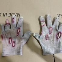 Helovino Zombio Smegenų Latekso Kaukė Siaubo Cosplay Šalies Kostiumas Zombie Gloves 25x20cm