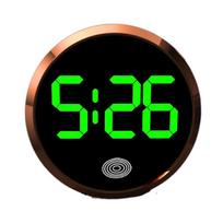LED laiko ekranas Skaitmeninis laikrodis Mini LED elektroninis laikrodis Kūrybiškas automobilio prietaisų skydelio laikrodis namams / biurui Rose Gold - Green Light