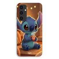 Dėklas Samsung Galaxy S25 FE, mielas Stitch, kavos Maniacase juoda
