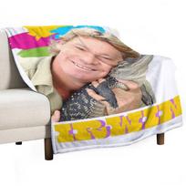 THE GREAT STEVE IRWIN Throw Blanket Furry manga For Baby Blankets For Sofas Blankets 30x40in beige