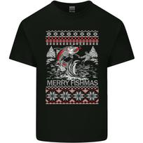 Fishing Merry Fishmas Funny Fisherman Xmas Mens Light Cotton T-Shirt Unisex T-Shirt XXXXL gray