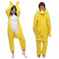 Geltonos Antis Kostiumas Pižama Vienas Gabalas Kigurumi Kombinezonas Gyvūno Su Gobtuvu 85 yellow
