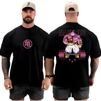 Per dydžio Dragon Ball Z Majin Buu Marškinėliai Vyriški Anime Grafiniai Marškinėliai Kame Simbolis Streetwear Laisvo Kirpimo Atsitiktiniai Viršutiniai Drabužiai M brown