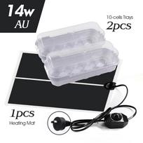 14/35W Plant Heating Pad Warmer Heat Mat  Nursery Seedling Trays Greenhouse Germination Box US/EU/UK/AU Plug Temperature Control gray