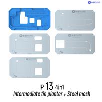 MJ Z20Pro Vidurinio sluoksnio litavimo alavo trafaretas iPhone X XS 11 12 13 14 15 Pro Max Mini pagrindinei plokštei BGA atnaujinimo trafaretų platforma gray