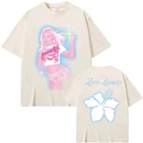 Zara Larsson Dainininkės Tas Pats Stilius Marškinėliai Vidurnakčio Saulės Albumo Plakatas Grafinis Spaudinys Tee Unisex Moteriškas Laisvas Kasdienis Medvilninis Viršus S white