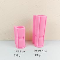 Briaunotas Susuktas Stulpas Žvakės Forma Dekoratyviniam Sojų Vaškui pink