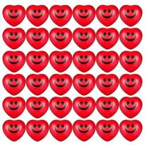36Pcs 's Day Heart Stress Balls Shaped Stress Balls Heart Smile Face Stress Balls for Party