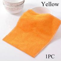 18cm*16cm Bamboo Fiber Cleaning Rags Anti-grease Dish Cloth Washing Towel Kitchen Household Scouring Pad Magic Cleaning Rags orange