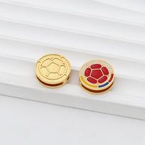 World Cup Football Team Bracelet with Player Pendant - Drip Oil DIY Jewelry Accessories beige