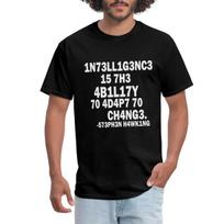 Stephen Hawking Leetspeak Men's T-Shirt XS black