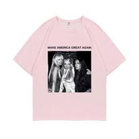 Make America Great Again Paris Hilton Britney Spears Lindsay Lohan Graphic T Shirts Men Women Y2k Aesthetic Oversized T-shirts S white