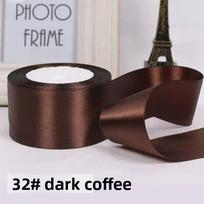 Satininė juosta dovanų pakavimui ir gėlių dekoravimui 5 cm pločio šilkinė juosta rankdarbiams ir renginiams Dark Coffee brown