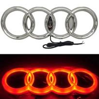 Audi S S3 LED statinio šviesos emblemos lipdukas išorinis Audi A4L Q3 A8 A3 A4 A5 A6 Q5 RS5 Q2 Q1 S5 S3 automobiliui priekinė galinė bagažinės emblemos lipdukai D 18x5.8cm Rear gray
