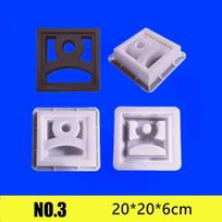 Plastic Hollow Brick Mold 20*20*6cm 3D Carving Cement Antique Brick Mold Anti-Slip Square Wall Brick Mould Grid Background black