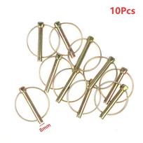 Safety Lynch Pin Anti-Lost with Retaining Ring 10Pcs Durable Lock Pin for Towing Trailer ATV UTV Off-Road Vehicles 10Pcs m10 beige