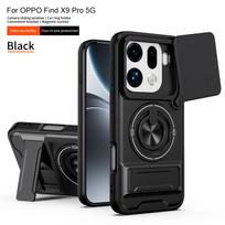 For Oppo Find X9 Pro Case Oppo Find X9 Pro 5G Cover Phone Case Magnetic Holder Military Armor Camera Protection Cover OPPO Find X9 Pro black