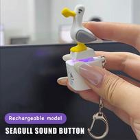 Seagull Mine Keychain, Usb Clicky Keyboard Fidget Button, Led Sound Keychain-Toy