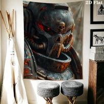 Warhammer 40K Wall Tapestry Aesthetic Wall Hanging Printed Fabric Blanket Decorative Tapestries for Bedroom Living Room Home Decor 130cm x 150cm
