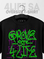 Oversized T-Shirt with GTA San Andreas Print L black