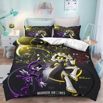 Murder Drones Uzi Doorman Bedding Set 3D Print Duvet Cover Anime Quilt Cover, No Comforter, Kids Bedroom Home Decoration EU Single 135*200cm/53x79in 3pcs