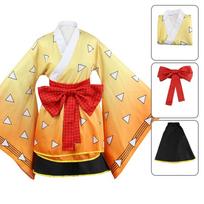 Polyester Kamado Nezuko Cosplay Dress – Perfect Stitches Comfort Yellow,S beige