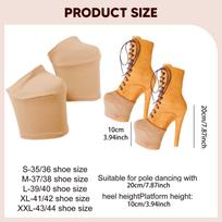 Shoe Covers for Pole Dance Shoes, Covers, AntiSlip, Made of Elastic , Portable, Gym XL orange