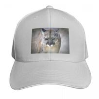Cougar Baseball Cap Quick Dry Performance Cotton Twill Breathable Contrast Two Tone Brim gray