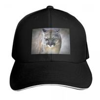 Cougar Baseball Cap Quick Dry Performance Cotton Twill Breathable Contrast Two Tone Brim gray