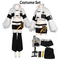 GACHIAKUTA Riyo Cosplay Kostiumas Anime Šienapjovys Pilnas Rinkinys su Liemene Šortais Juosmens Krepšiu Helovinas Kalėdos Didelio Dydžio Kostiumas XL white