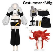GACHIAKUTA Riyo Cosplay Kostiumas Anime Šienapjovys Pilnas Rinkinys su Liemene Šortais Juosmens Krepšiu Helovinas Kalėdos Didelio Dydžio Kostiumas XXL black