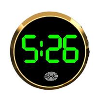 LED laiko rodymas Automobilio prietaisų skydelio laikrodis Jutikliniu būdu aktyvuojamas Šviečiantis automobilio laikrodis Kelionė Gold - Green Light