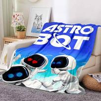 Astro Bot Flannel Blanket Throw Blanket Soft Warm Sofa Bed Camping home Decor Unique Christmas Gift C9261085 80cmx120cm blue