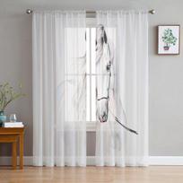 Juoda balta arklio tapyba akvarele 1 PCS W200XH250cm
