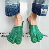 Dizainas Juokingi Šlepetės Vyras Avalynė Namai Batai Vyriški Paplūdimio Šlepetės Berniukai Unisex Šlepetės Žalia Bigfoot Linksma Helovinas Juokinga 39 blue
