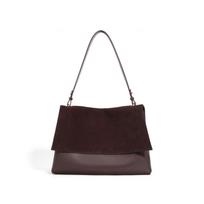Bag New Fashionable Commuter Contrasting Color Shoulder Messenger Bag gray