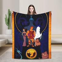 Hercules Megara Cartoon Blankets Poster Hades Flannel Throw Blanket Bedding Couch Quilt Thin Bedspread Portable 30x40in
