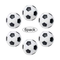 White and Black 32mm Foosball Table Football Replacement Balls (Pack of 6) white