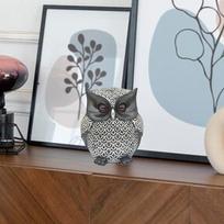 Resin Owl Statue Art Animal Sculpture Desktop Ornament Landscape Figure Bird Figurine for Bookshelf sidabras