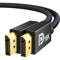80Gbps Displayport Cable 2.1, 16K DP Cord [16K@60Hz,8K@120Hz,4K@240Hz], Display Port 2.1 Cable Support HDR10, HDCP, DSC 1.2a, for PC/TV/Gaming Monitor 3M