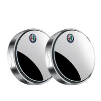 New 2 Pcs Car Suction Cup Mount Auxiliary Rearview Mirror For Alfa Romeo 4C 159 166 Spider Giulia Giulietta 156 Mito 8C GT white