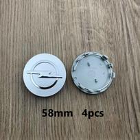 4 vnt. 64/60/58/54 mm automobilio ratų centriniai dangteliai Opel Corsa C D E F A B Gsi Turbo Cors OPC Line ratlankių dangtelio priedai white
