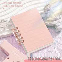 A7 Mini Ring Binder: Compact Loose-Leaf Notebook & Diary Planner beige
