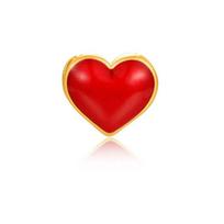 Luxury Fashion 24k Gold Charm Pendants 18K Gold Necklace Fine Jewelry Women Bridal Engagement Wedding Jewellery red