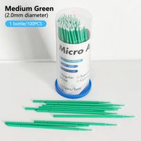 100Pcs/Bottle Dental Micro Brush Applicators Brush Teeth Oral Dentist Materials Extension Tools white