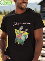Retro 80s Denver the Last Dinosaur Anime TShirt Vintage Cartoon Graphic Tee for Unisex WoUnisex Unisex Casual Round Neck Shirt for XL brown