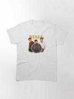 Harry Styles Niall Horan Design Classic T-Shirt L balta