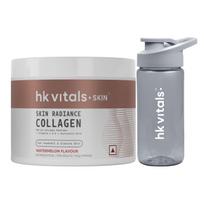 hk vitals Skin Radiance Marine Collagen, Watermelon, 100g + Sipper